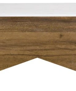 LIVING ROOM Noir Amsterdam Coffee Table, Dark Walnut, Walnut And Quartz