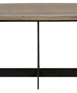Noir Gauge Coffee Table, Metal, Washed Walnut