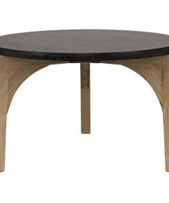 Noir Confucius Coffee Table With Black Marble Top