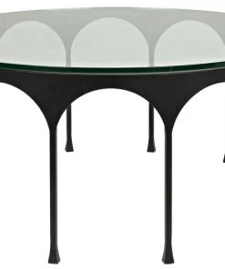 Noir Achille Coffee Table, Black Metal LIVING ROOM