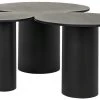 Noir Shield Coffee Table, Black Metal