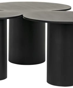 Noir Shield Coffee Table, Black Metal