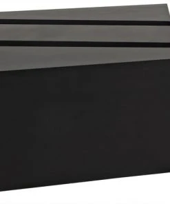 Noir Element Coffee Table, Black Metal