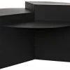 Noir Rico Cocktail Table, Black Metal