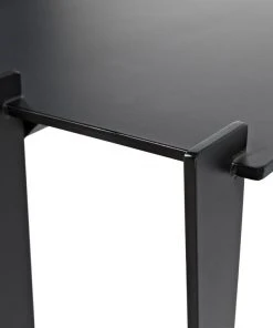 Noir Iris Coffee Table, Black Metal