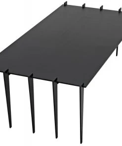 Noir Iris Coffee Table, Black Metal