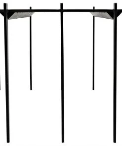 Noir Iris Coffee Table, Black Metal