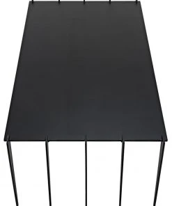 Noir Iris Coffee Table, Black Metal