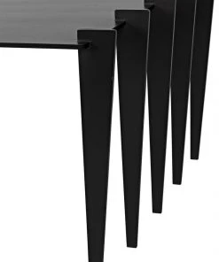 Noir Iris Coffee Table, Black Metal