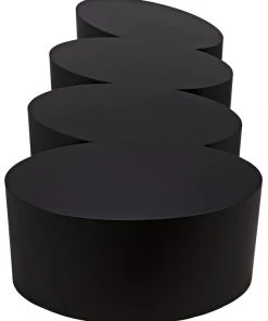 Noir Semyon Coffee Table, Black Metal