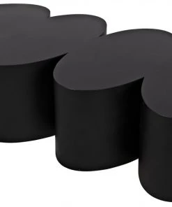 Noir Semyon Coffee Table, Black Metal