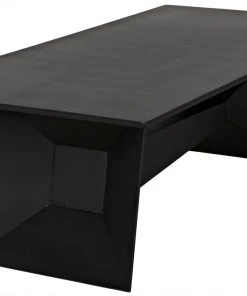 Noir Soyka Coffee Table, Black Metal
