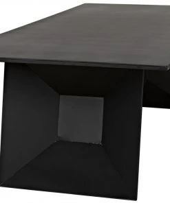 Noir Soyka Coffee Table, Black Metal