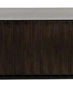 Noir Fluted Coffee Table, Pale With Light Brown Trim LIVING ROOM