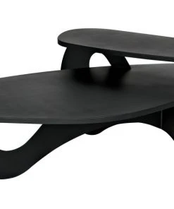 LIVING ROOM Noir Calder Coffee Table, Black Steel