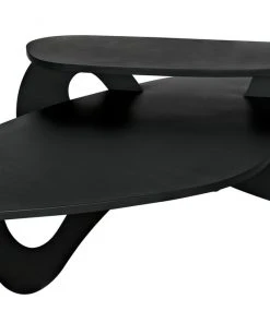 LIVING ROOM Noir Calder Coffee Table, Black Steel