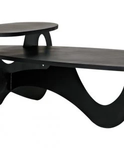 LIVING ROOM Noir Calder Coffee Table, Black Steel
