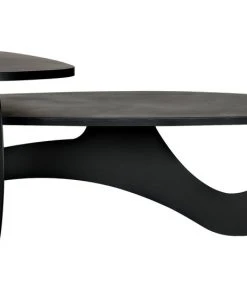 LIVING ROOM Noir Calder Coffee Table, Black Steel