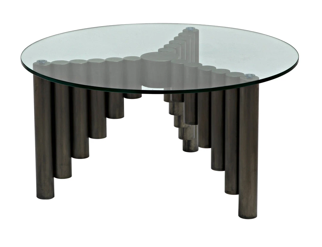 Noir Organum Coffee Table, Gun Metal Finish LIVING ROOM 7 Noir Organum Coffee Table, Gun Metal Finish LIVING ROOM