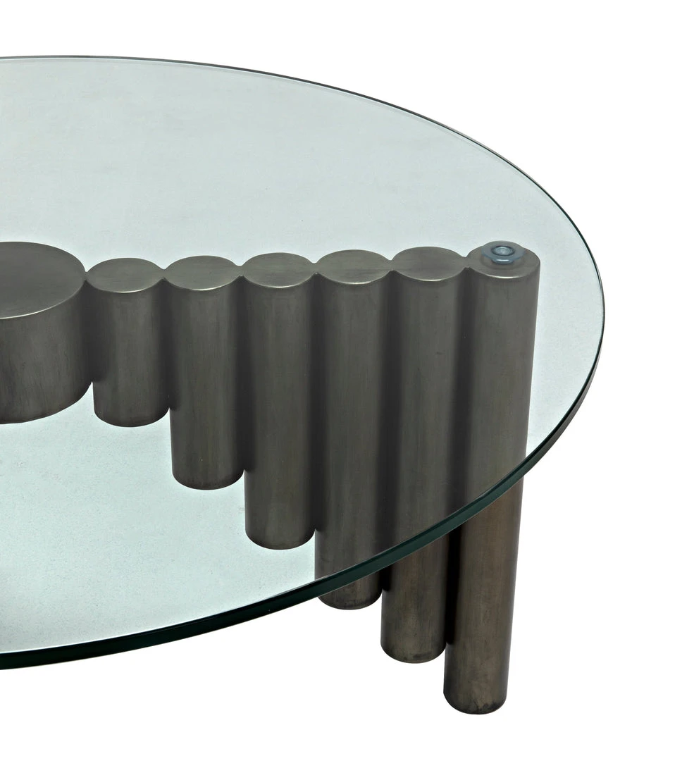 Noir Organum Coffee Table, Gun Metal Finish LIVING ROOM 11 Noir Organum Coffee Table, Gun Metal Finish LIVING ROOM