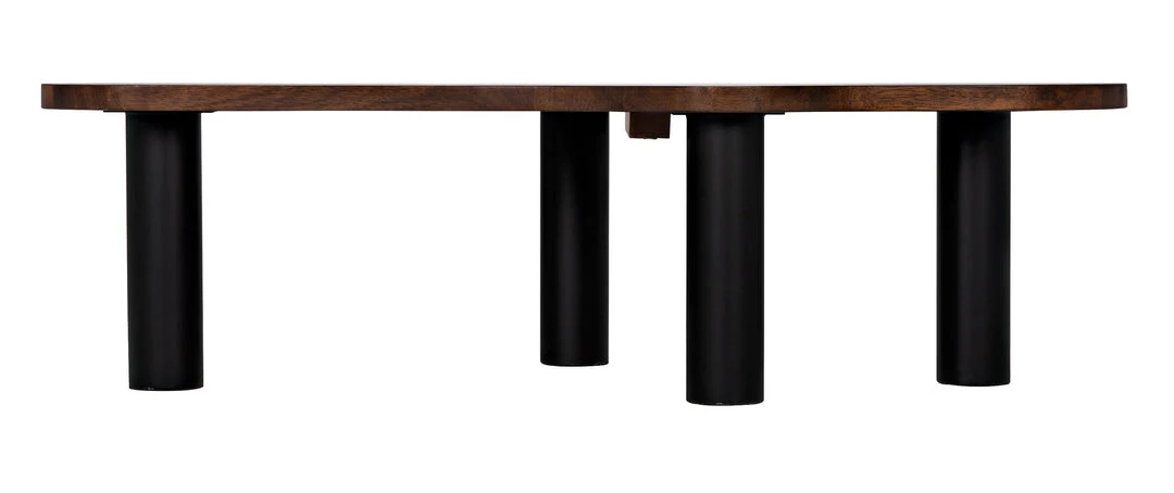 LIVING ROOM Noir Schulz Coffee Table, Dark Walnut With Black Steel Base 5 LIVING ROOM Noir Schulz Coffee Table, Dark Walnut With Black Steel Base