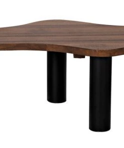LIVING ROOM Noir Schulz Coffee Table, Dark Walnut With Black Steel Base 12 LIVING ROOM Noir Schulz Coffee Table, Dark Walnut With Black Steel Base