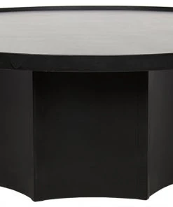 Noir Rome Coffee Table, Black Metal