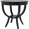 Side & End Tables Noir QS Scheffield Round End Table, Black