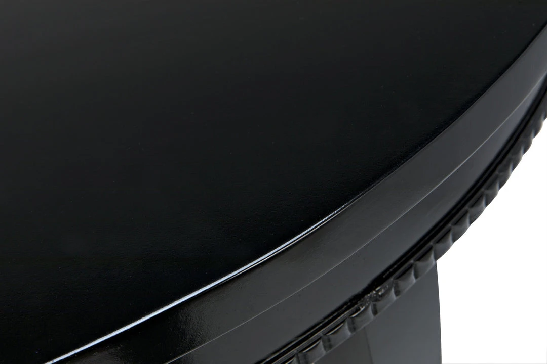 Side & End Tables Noir QS Scheffield Round End Table, Black 6 Side & End Tables Noir QS Scheffield Round End Table, Black