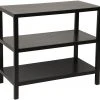 Noir QS 2 Shelf Side Table, Hand Rubbed Black