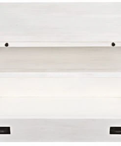 Noir 2-Drawer Side Table With Sliding Tray, White Wash Side & End Tables