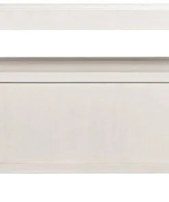 Noir 2-Drawer Side Table With Sliding Tray, White Wash Side & End Tables