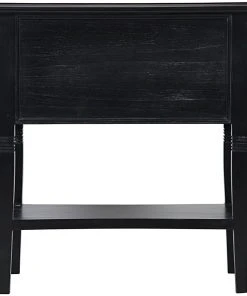 Side & End Tables Noir QS Oxford 2-Drawer Side Table, Hand Rubbed Black