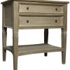 Side & End Tables Noir QS Oxford 2-Drawer Side Table, Weathered
