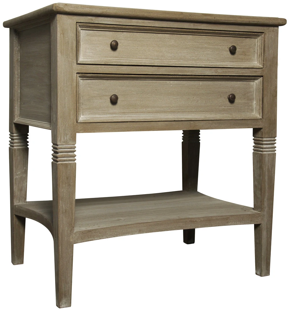 Side & End Tables Noir QS Oxford 2-Drawer Side Table, Weathered 3 Side & End Tables Noir QS Oxford 2-Drawer Side Table, Weathered