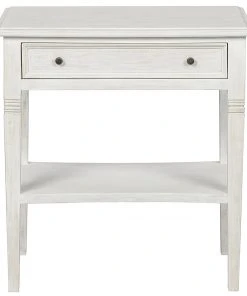Side & End Tables Noir Oxford 1-Drawer Side Table, White Wash