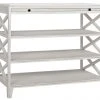Side & End Tables Noir Sutton Criss-Cross, White Wash