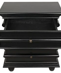 Side & End Tables Noir Ascona Side Table, Hand Rubbed Black