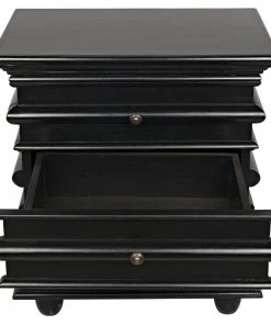 Side & End Tables Noir Ascona Side Table, Hand Rubbed Black