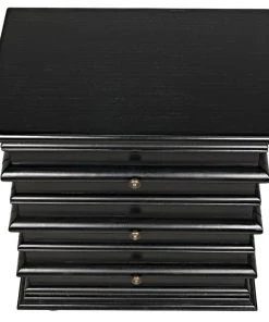 Side & End Tables Noir Ascona Side Table, Hand Rubbed Black