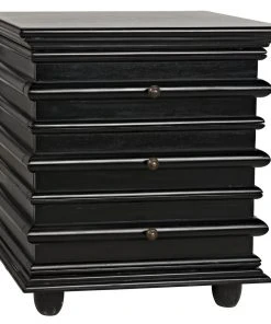 Side & End Tables Noir Ascona Side Table, Hand Rubbed Black