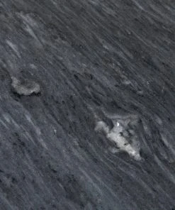 Noir Byron Side Table, Black Metal With Marble