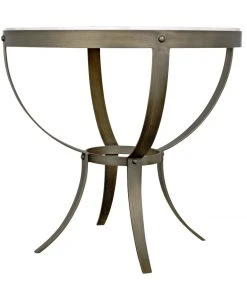 Noir Byron Side Table, Aged Brass Finish With White Marble Side & End Tables 26 Noir Byron Side Table, Aged Brass Finish With White Marble Side & End Tables