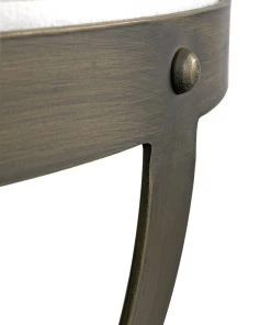 Noir Byron Side Table, Aged Brass Finish With White Marble Side & End Tables 27 Noir Byron Side Table, Aged Brass Finish With White Marble Side & End Tables