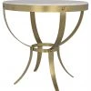 Side & End Tables Noir Byron Side Table, Antique Brass And Stone