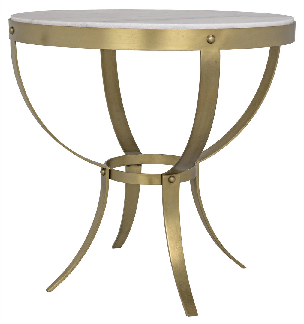 Side & End Tables Noir Byron Side Table, Antique Brass And Stone 3 Side & End Tables Noir Byron Side Table, Antique Brass And Stone