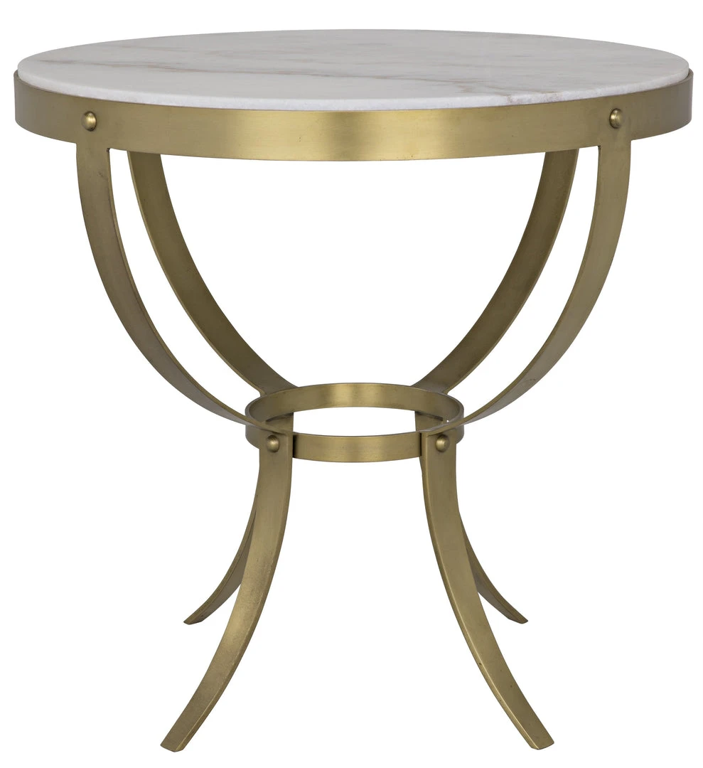 Side & End Tables Noir Byron Side Table, Antique Brass And Stone 4 Side & End Tables Noir Byron Side Table, Antique Brass And Stone