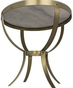 Side & End Tables Noir Byron Side Table, Antique Brass And Stone 10 Side & End Tables Noir Byron Side Table, Antique Brass And Stone