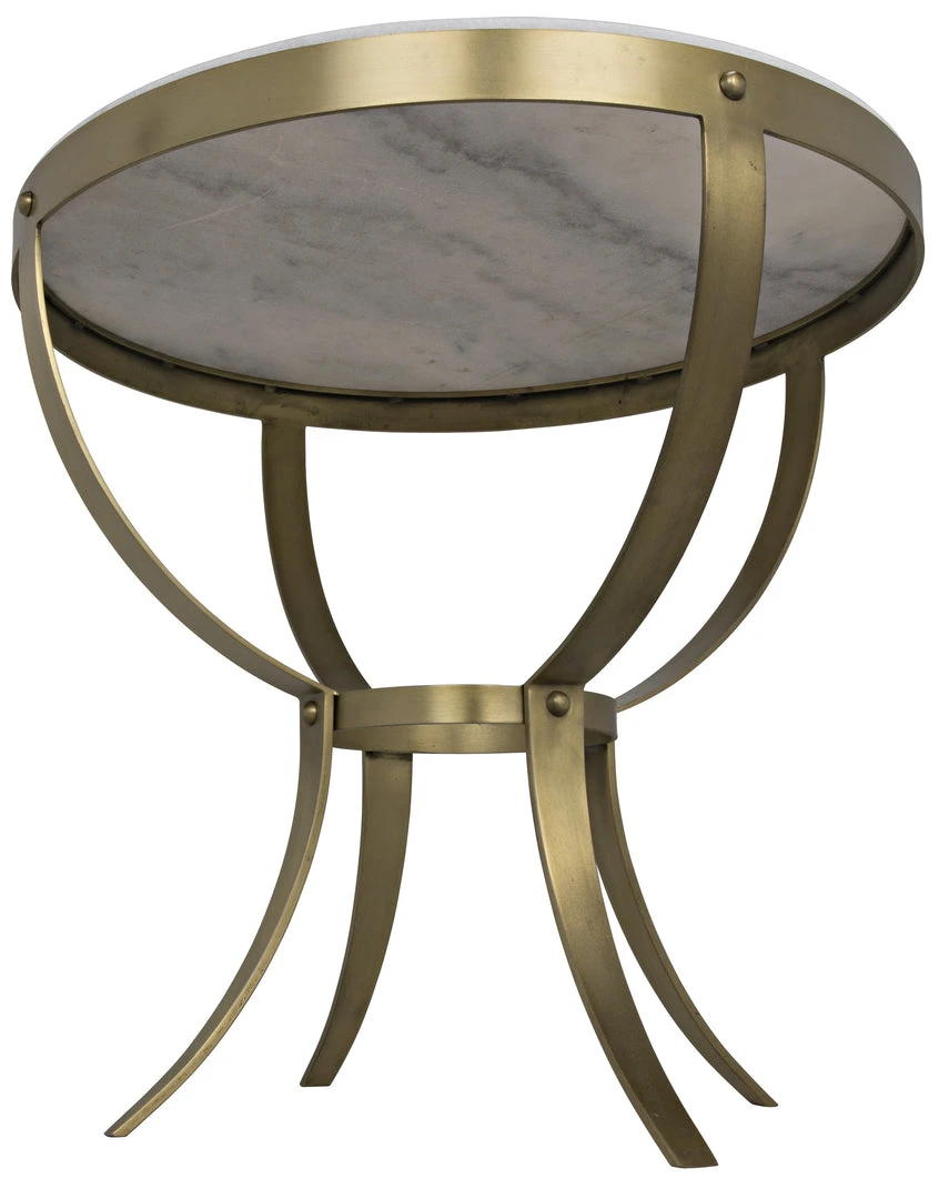 Side & End Tables Noir Byron Side Table, Antique Brass And Stone 6 Side & End Tables Noir Byron Side Table, Antique Brass And Stone