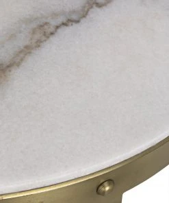 Side & End Tables Noir Byron Side Table, Antique Brass And Stone 11 Side & End Tables Noir Byron Side Table, Antique Brass And Stone